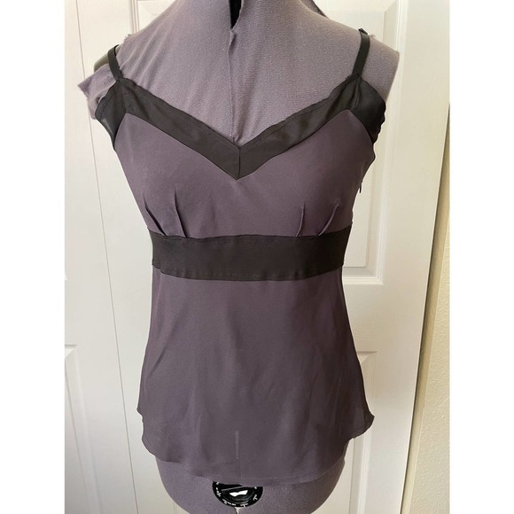 Metropark Eight Sixty Purple and Black Babydoll Cami Color Block Top • Sz XS 🔴 - Picture 2 of 4
